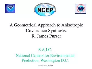 A Geometrical Approach to Anisotropic Covariance Synthesis. R. James Purser