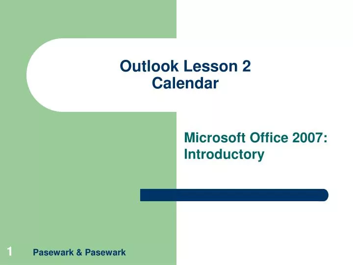 outlook lesson 2 calendar