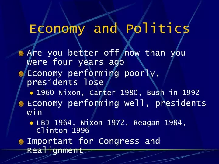 economy and politics