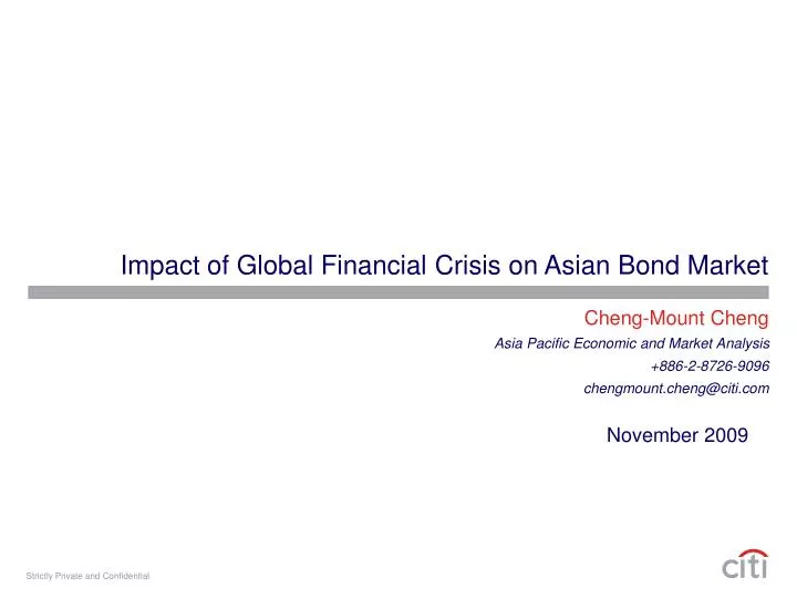 impact of global financial crisis on asian bond market