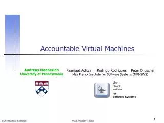 Accountable Virtual Machines