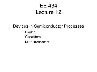 EE 434 Lecture 12