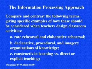 Compare and contrast the following terms, giving specific examples of how these should be considered when teachers desig