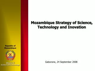Mozambique Strategy of Science, Technology and Inovation