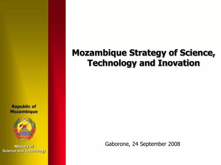 mozambique strategy of science technology and inovation