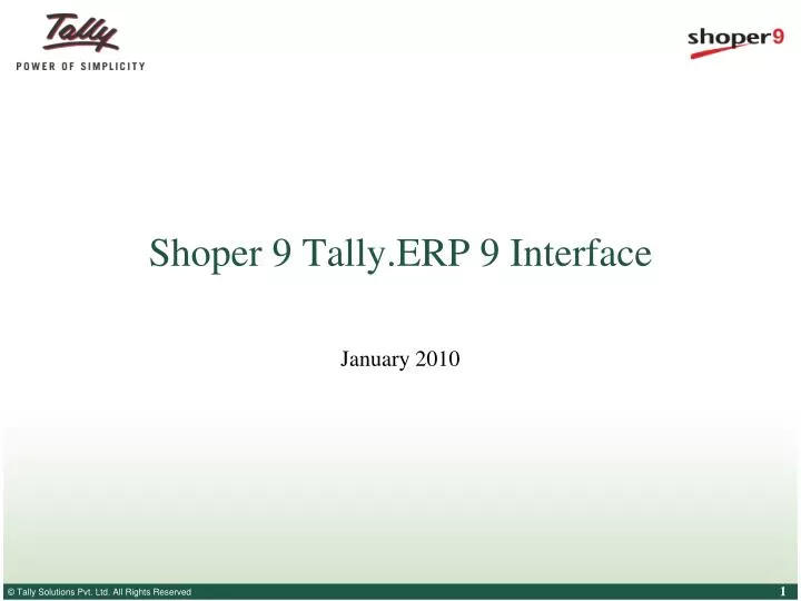 shoper 9 tally erp 9 interface