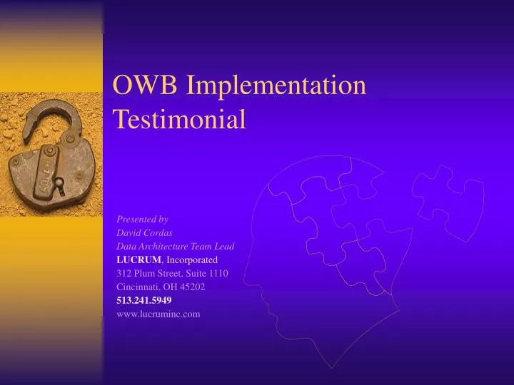 owb implementation testimonial