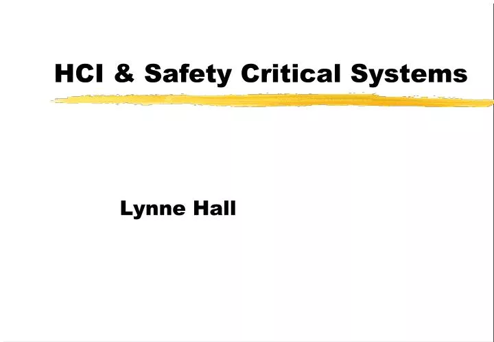 hci safety critical systems