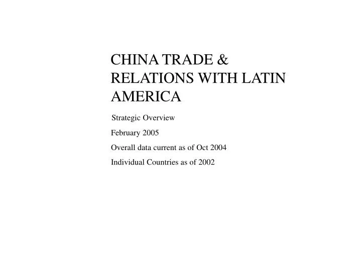 china trade relations with latin america