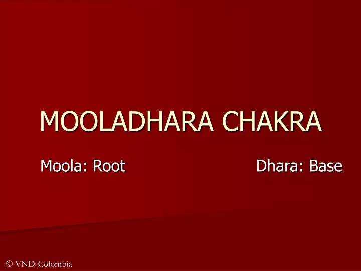 mooladhara chakra