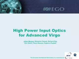 High Power Input Optics for Advanced Virgo