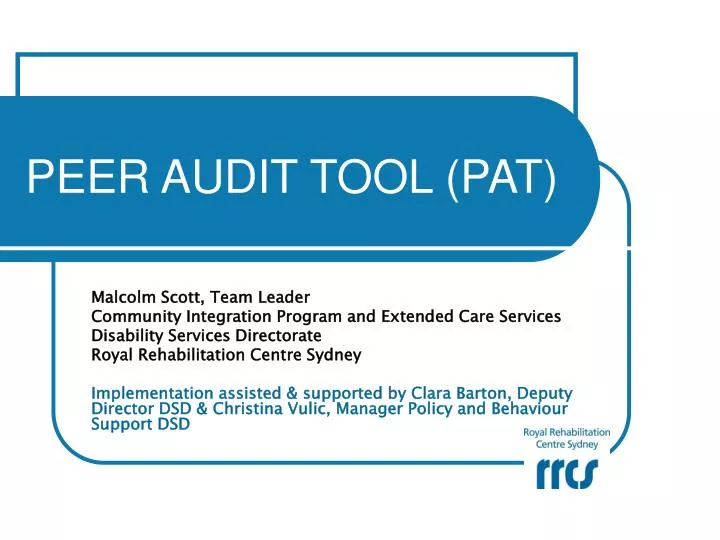 peer audit tool pat