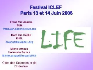 Festival ICLEF Paris 13 et 14 Juin 2006