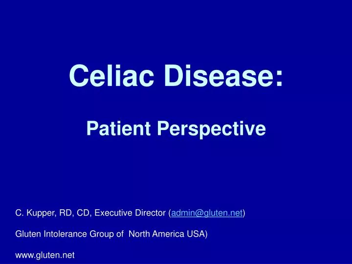 celiac disease patient perspective