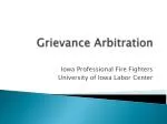 Grievance Arbitration - slide 1