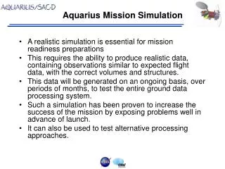 Aquarius Mission Simulation