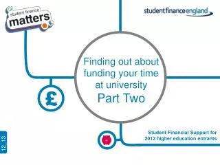 Finding out about funding your time at university Part Two