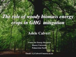 The role of woody biomass energy crops in GHG mitigation