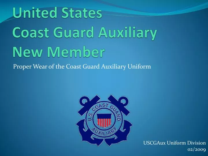 united states coast guard auxiliary new member