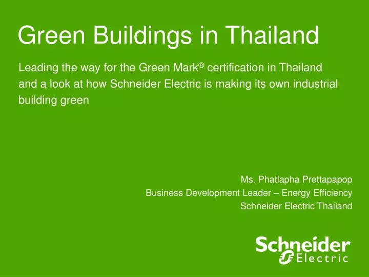 green buildings in thailand