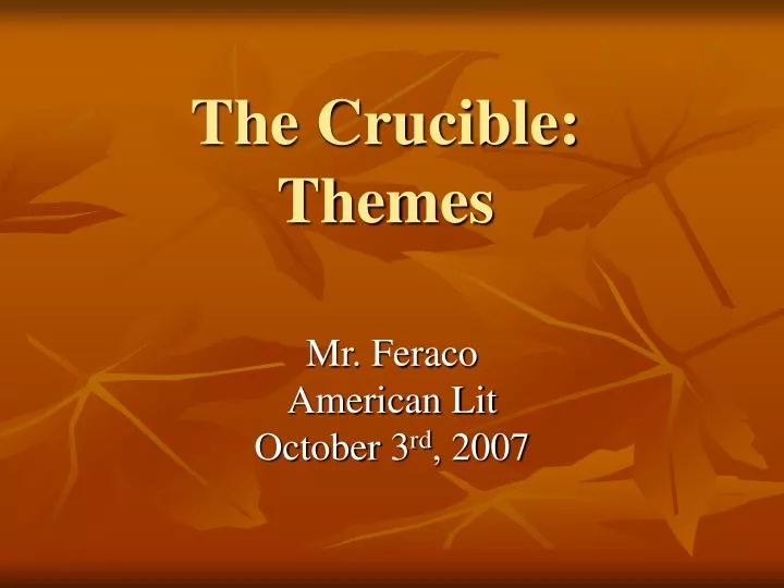 the crucible themes