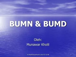 bumn bumd