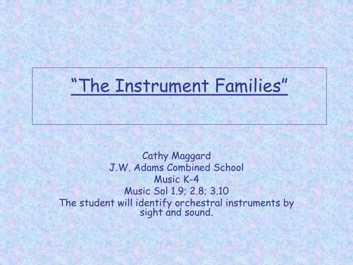 the instrument families