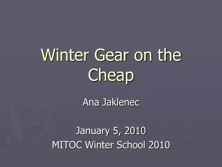 winter gear on the cheap