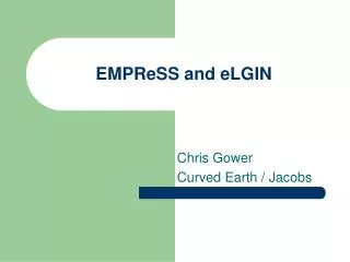 EMPReSS and eLGIN