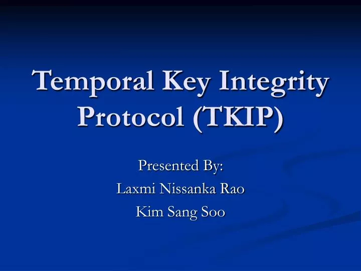 temporal key integrity protocol tkip
