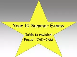 Year 10 Summer Exams