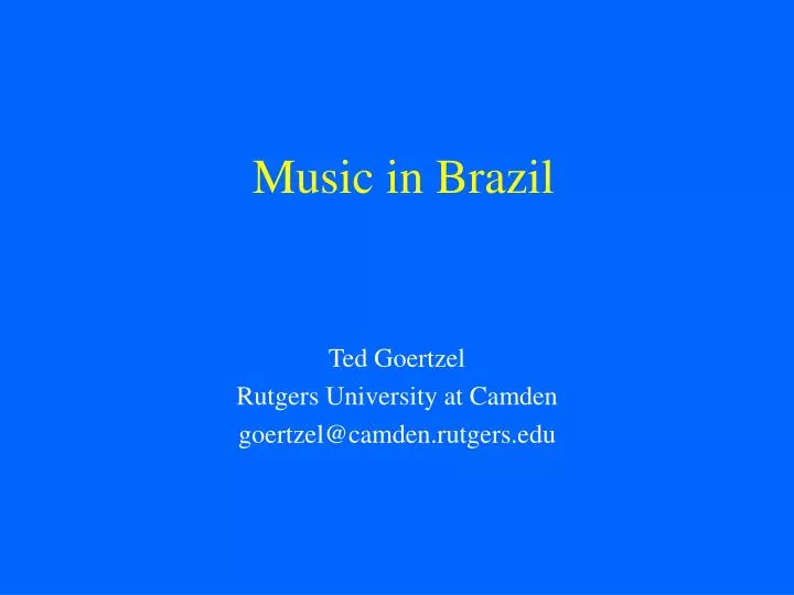 music in brazil