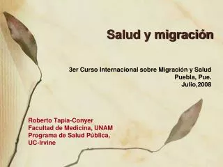Salud y migración