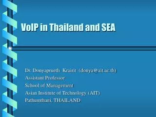 VoIP in Thailand and SEA