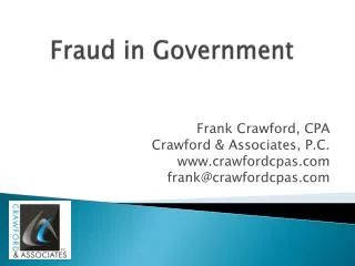 Fraud in Government
