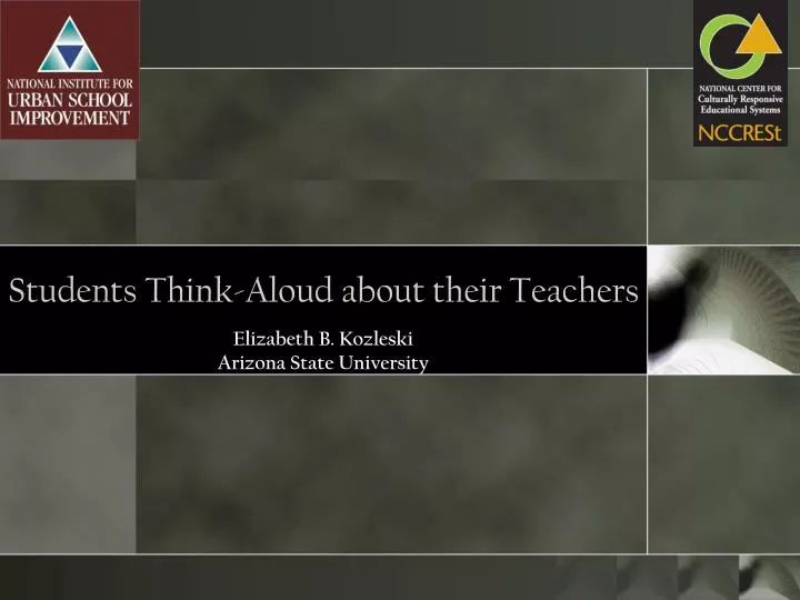 students think aloud about their teachers
