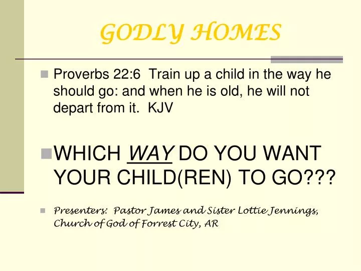 godly homes