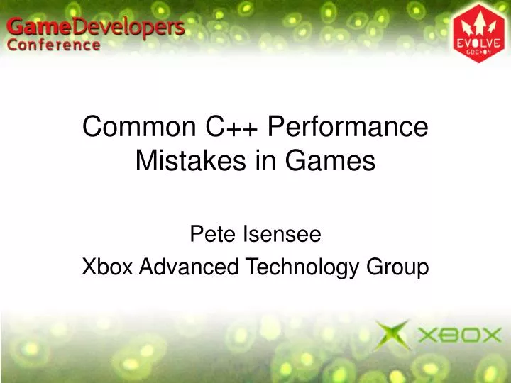 common c performance mistakes in games