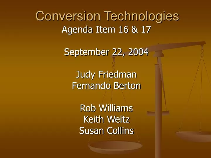 conversion technologies