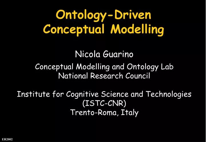 ontology driven conceptual modelling