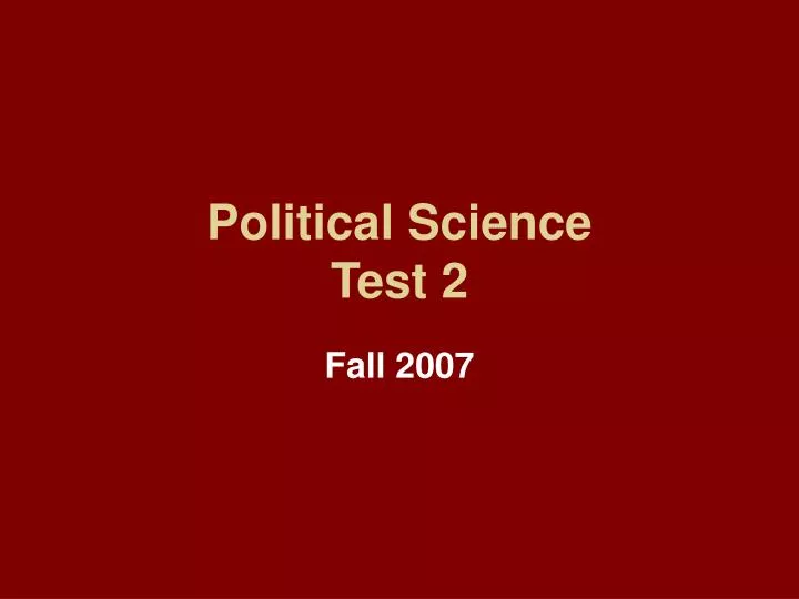 political science test 2