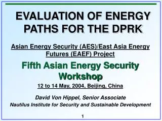 EVALUATION OF ENERGY PATHS FOR THE DPRK