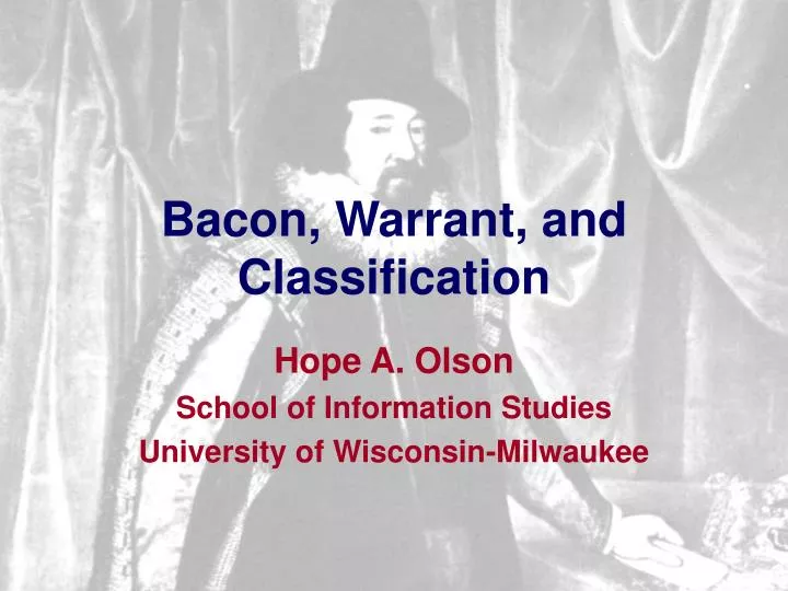 bacon warrant and classification
