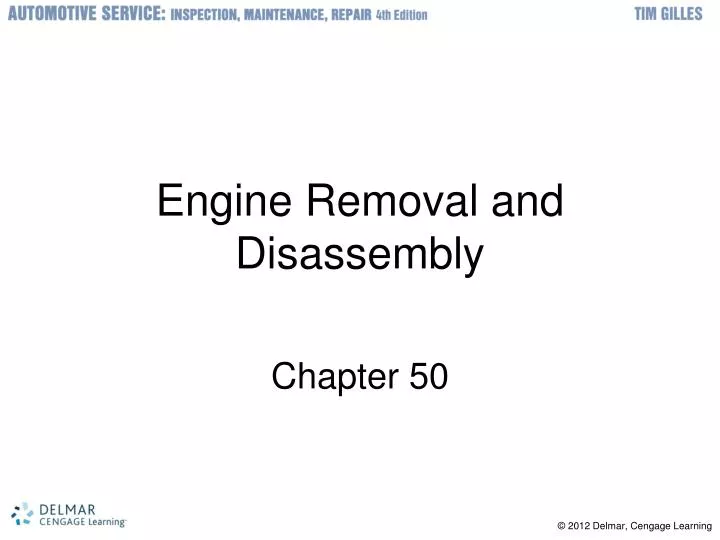 engine removal and disassembly