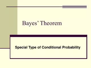 Bayes’ Theorem