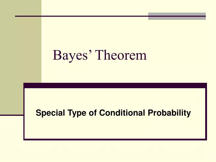 bayes theorem