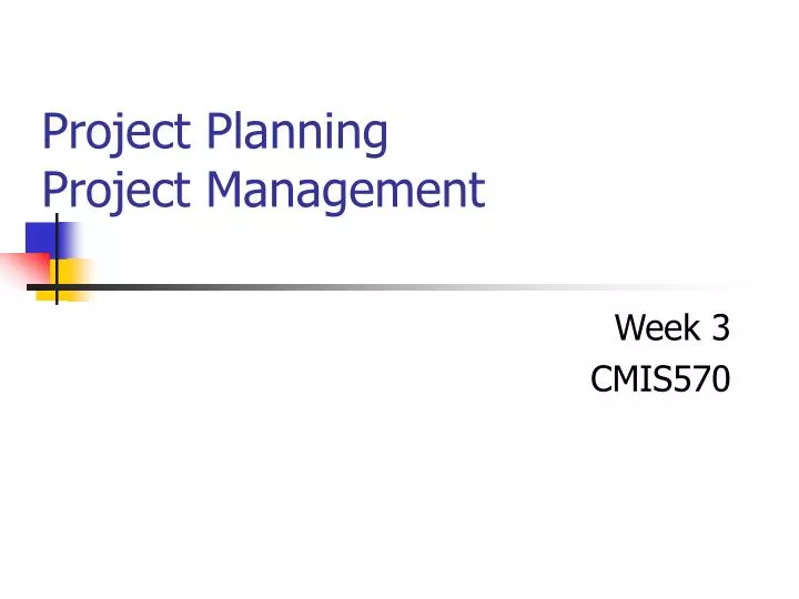 project planning project management