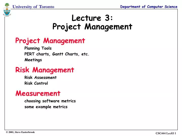 lecture 3 project management
