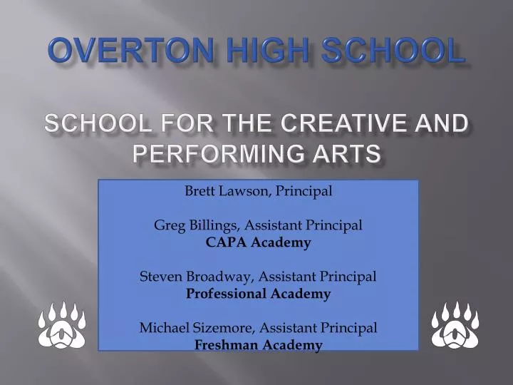 overton high school school for the creative and performing arts
