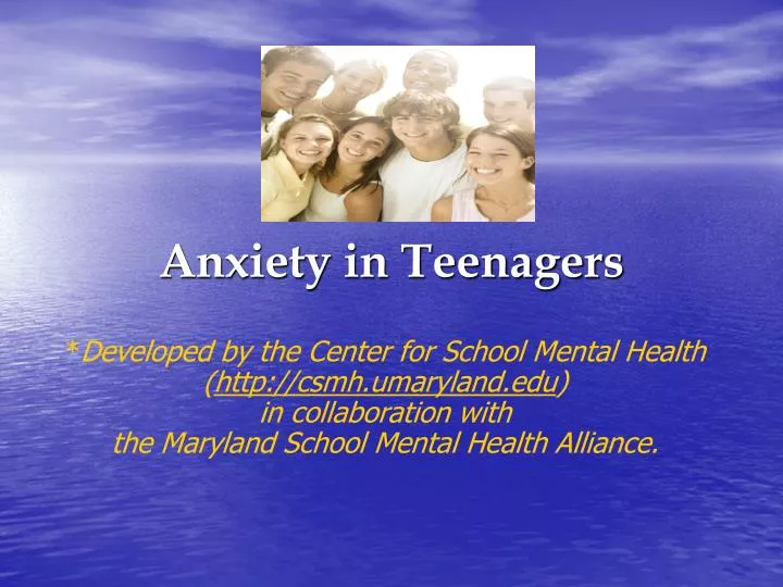 anxiety in teenagers